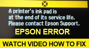 Epson Ink pads are at the end of their service life issue